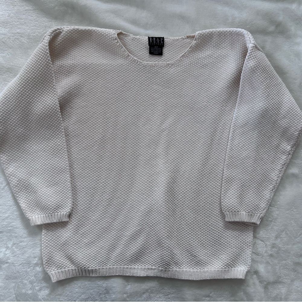 Vintage REAL clothes 100% cotton knit sweater